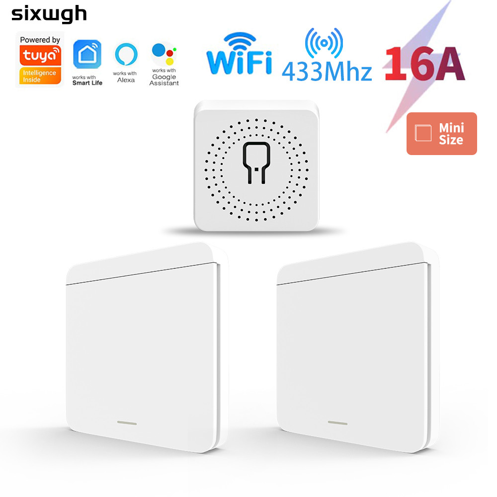WiFi Smart switch 16A Tuya mini switch Remote control switch wireless  switch 16A support Smart Life APP works with Alexa Google Home voice control