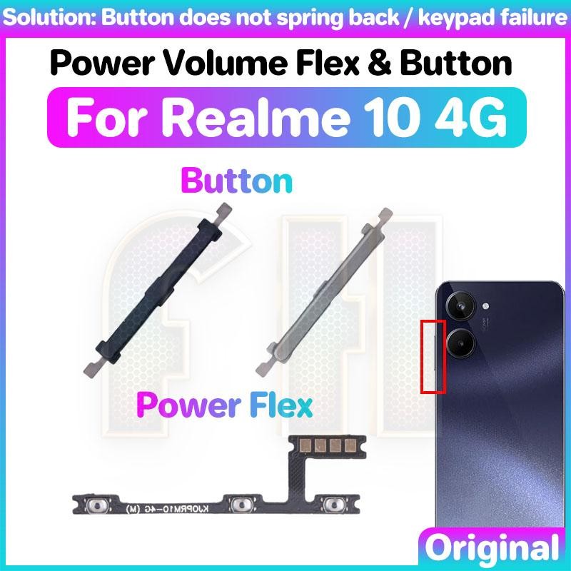 Power Volume button flex For realme 10 4G Side key Switch Power ON OFF ...