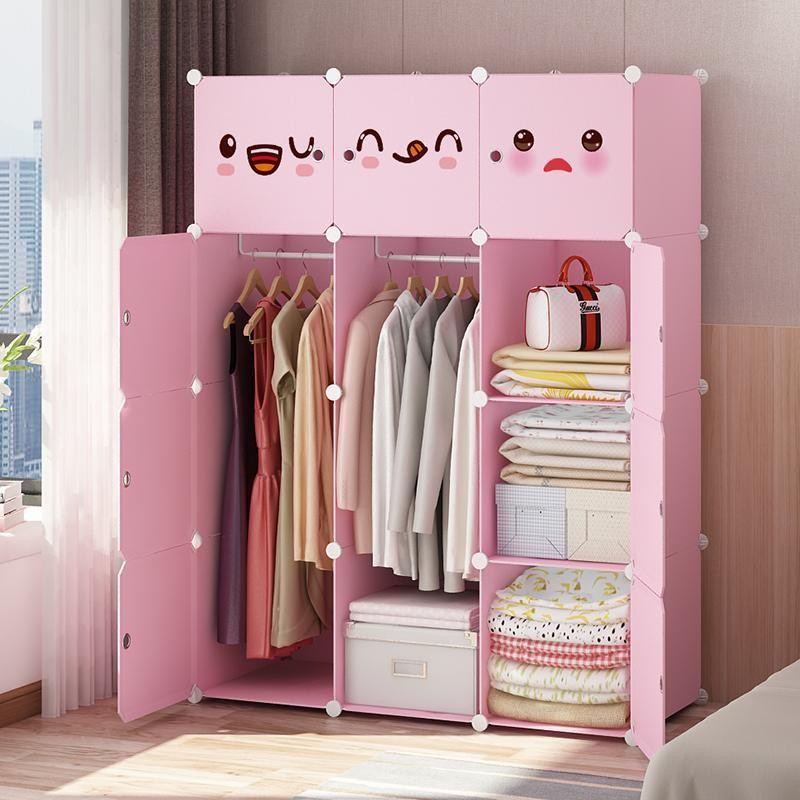 Cartoon Simple Children's Wardrobe Storage Cabinet Baby Baby Plastic ...