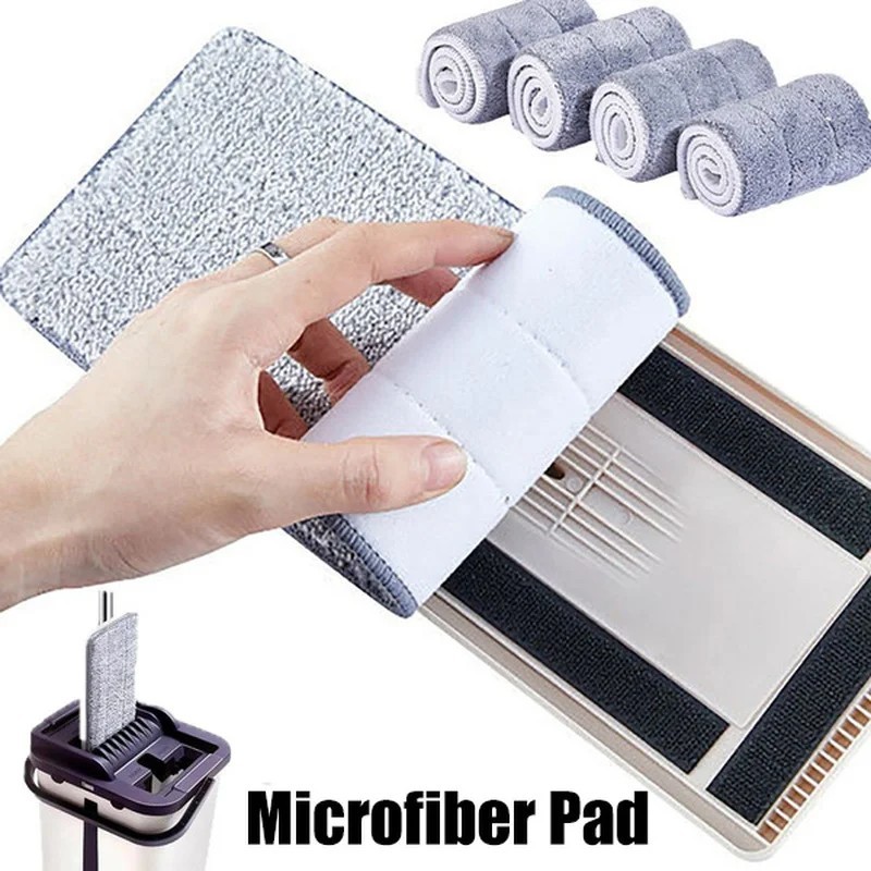 Microfiber Floor Mop Cloth - Replace Rag Mop - Mop Flat Squeeze Hand ...