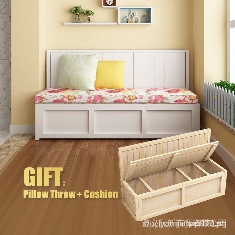 Solid Wood Storage Long Chair L Shaped Dining Chair Long Shoe Changing ...