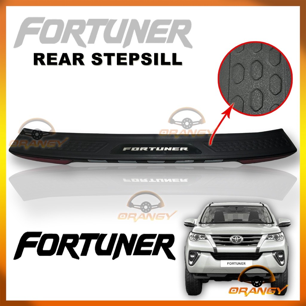 Toyota Fortuner 2016 to 2020 OEM Rear Stepsill Black w/ Reflector ...