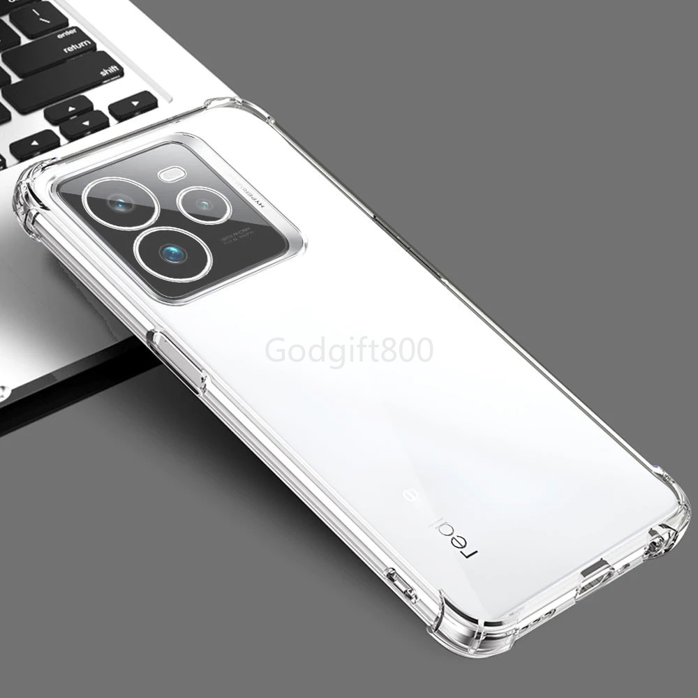 Shockproof Clear Phone Case For Realme GT 7 7T V70 V70s V60 Pro P3 P3x