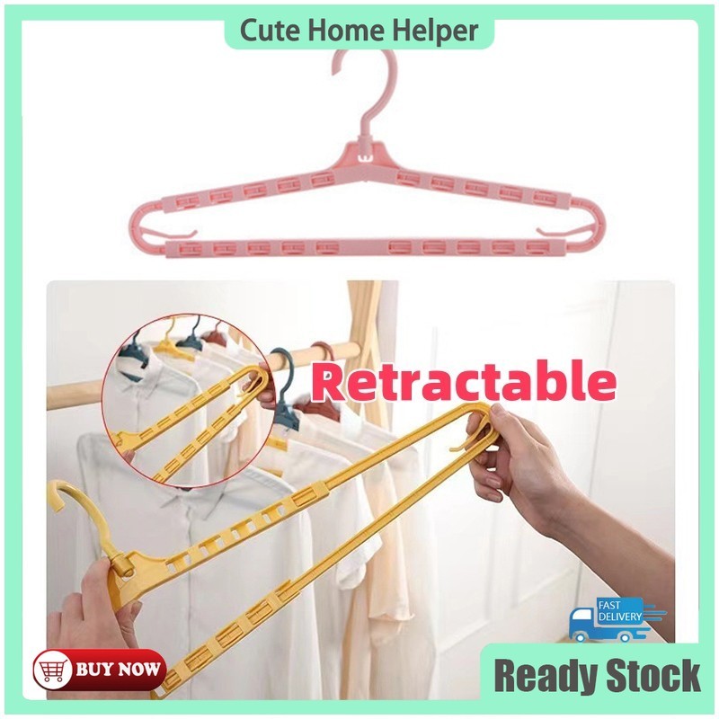 1/3PCS Retractable Clothes Rack Wet Dry Clothes Drying Rack Hanger ...