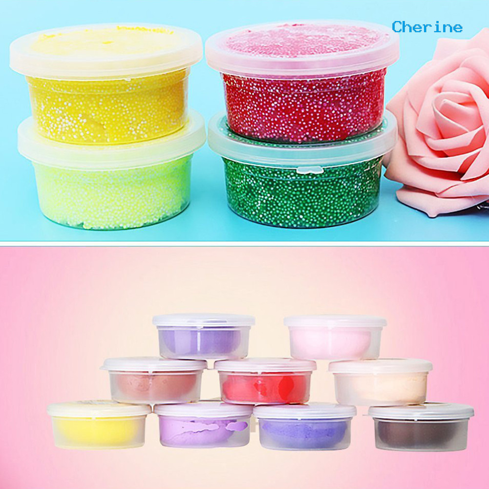 [HB] 12Pcs Clear Slime Storage Round Plastic Box Container Foam Ball ...