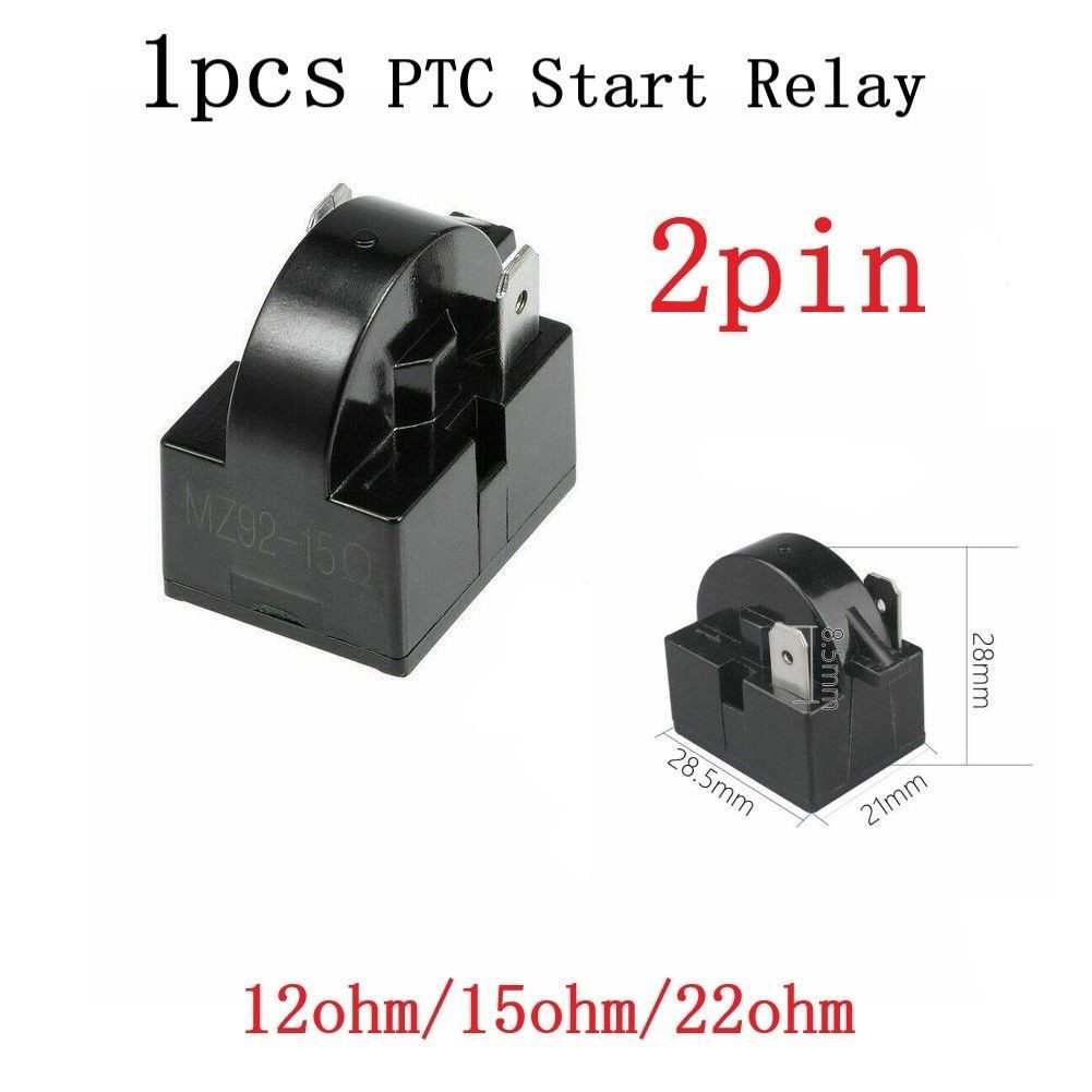 [SUNYLE] Refrigerator PTC Starter Relay Replacement 2 Pins Compressor ...