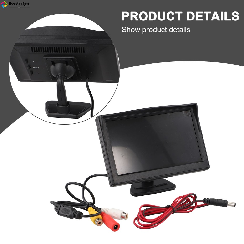 [Livedesign] 5inch AHD 1080P Car Reverse Monitor with Rear View Camera ...