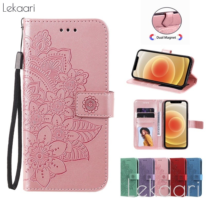 Floral Flip Case For IPhone Air 17 Pro Max 14 13 16 11 Leather Card Wallet Cover