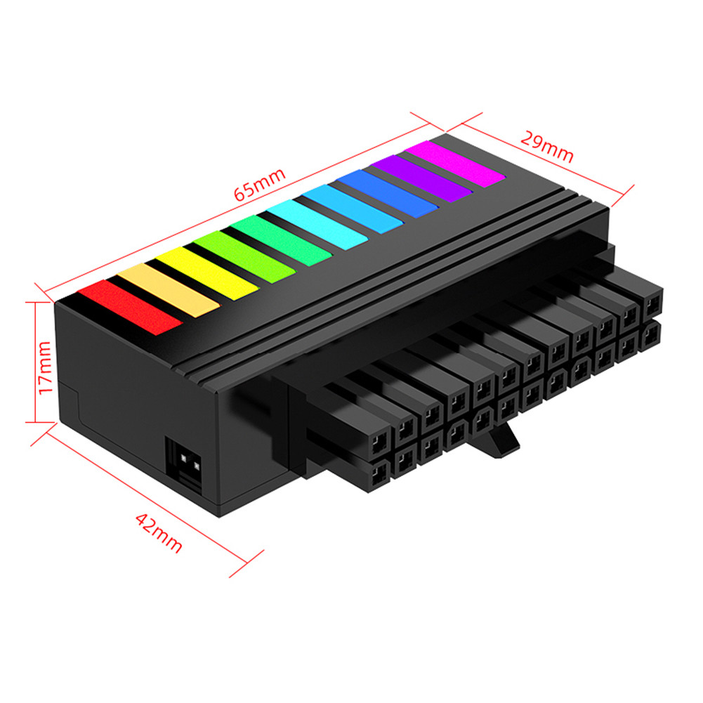 Atx Degree Power Plug Adapter Argb Power Mainboard Connector V Pin Argb Pin Female To