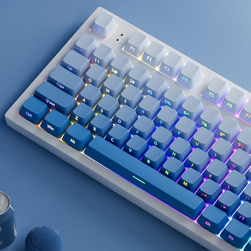 Gradient Blue Side Print RGB Backlit Keycap Cherry Profile PBT Double ...