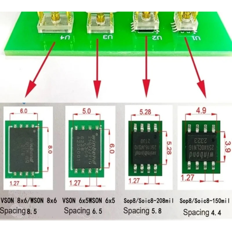 1pc for Sop8 TSSOP8 MSOP8 SOP16 wson chip download burn write probe ...