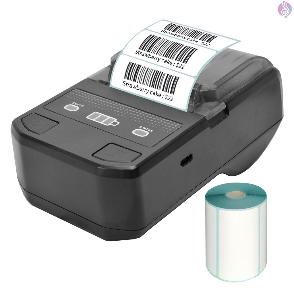 Portable 58mm Thermal Label Maker Wireless BT Mini Label Printer ...