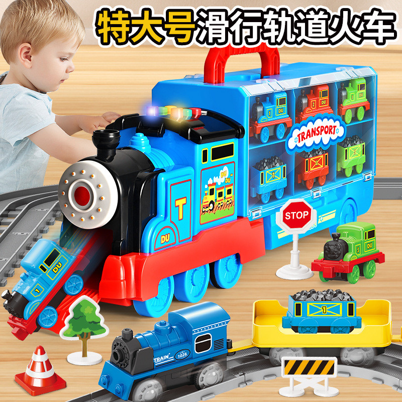 Electric Train Assembled Deformation Track Park Slide Sliding Train ...