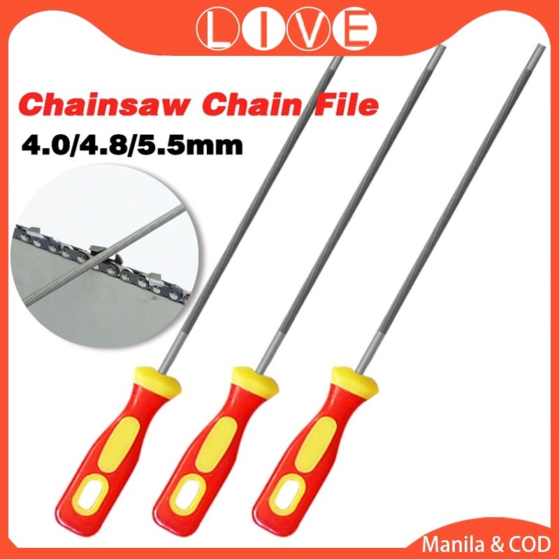 Chainsaw Chain File Chainsaw File Sharpener Round Handle Chain Saw File ...