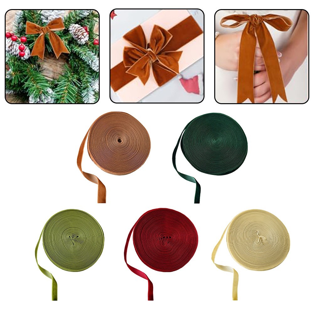 Crafters Dream Convenient Length Of 10 Meters Of Soft Flocking Ribbons ...