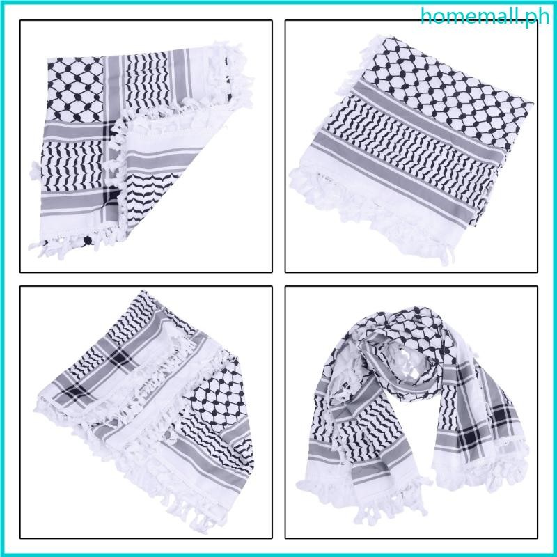 HO Men Arab Scarf Shemagh Muslims Hijab Arabian Headscarf Head Turban ...