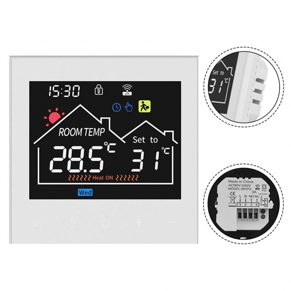 Energy Saving Smart Thermostat with Child Lock and Temperature Accuracy ...