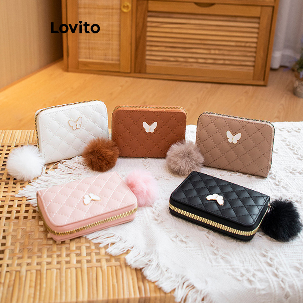 Lovito Women Elegant Plain Compact Retro Purses LFA59074 | Shopee ...