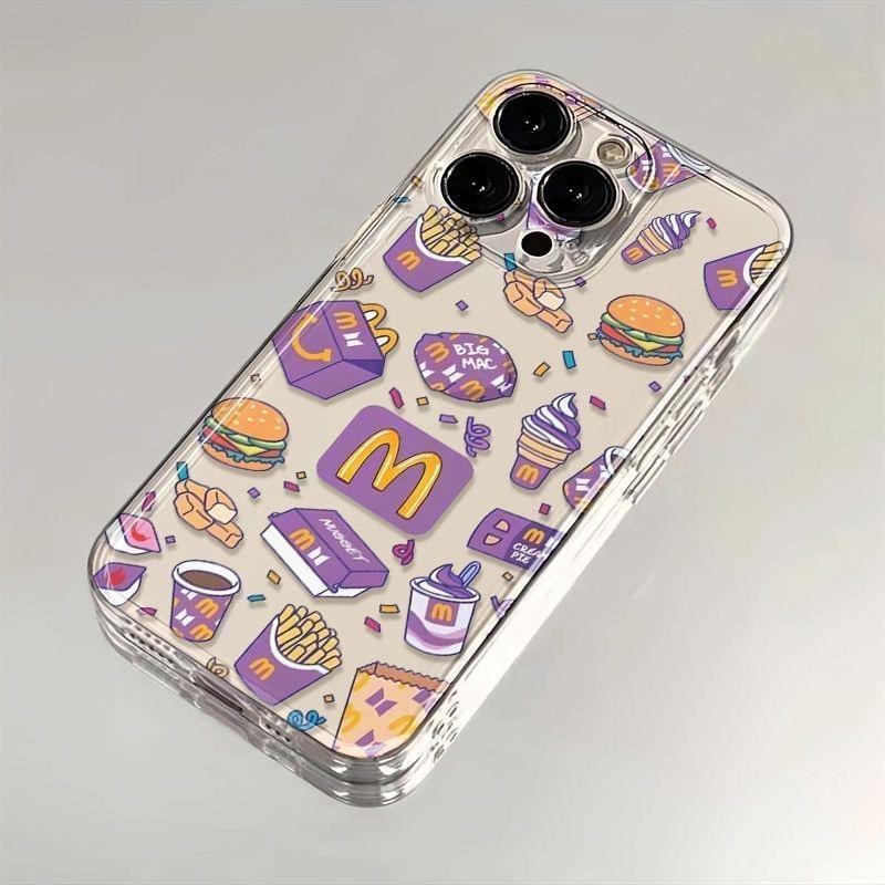 Cartoon Burger French Fries Case For Redmi 14C 13 12 13C Note 14 13 12 ...