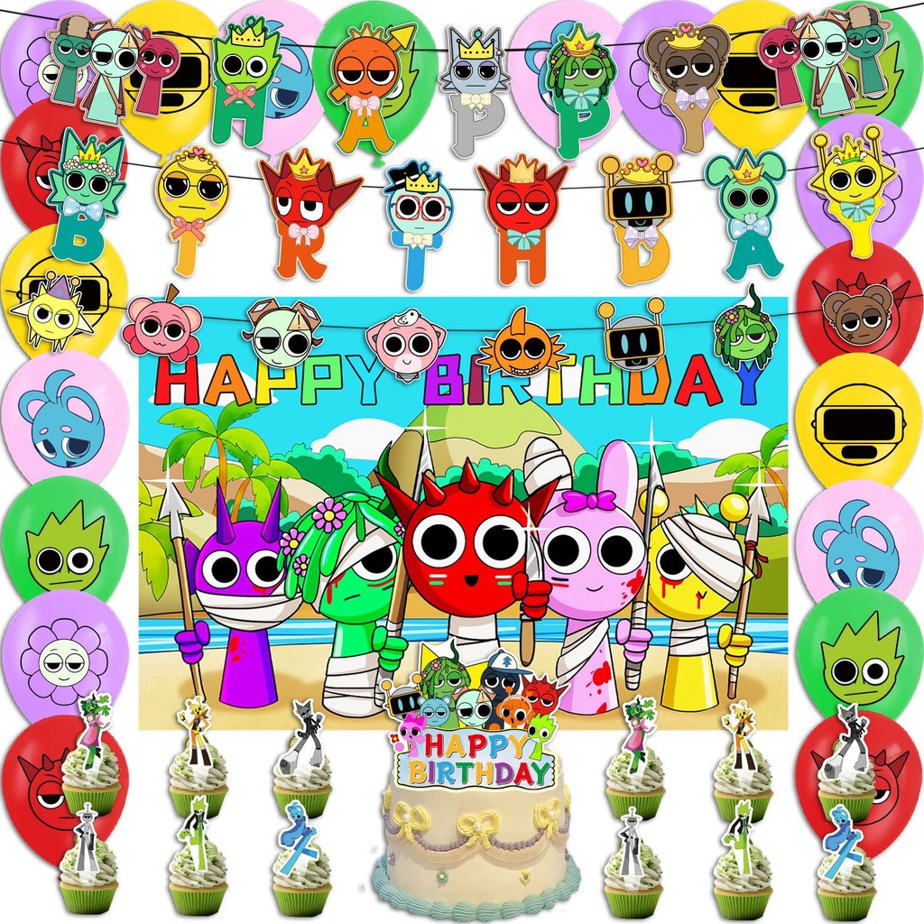 Sprunki Incredibox Theme Birthday Party Decoration Incredibox Sprunki ...