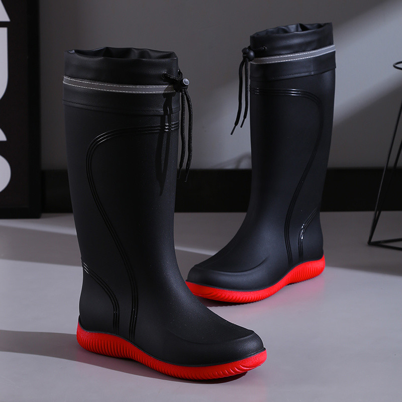 High-end Rain Boots Men Women New Style Medium High Tube Waterproof ...