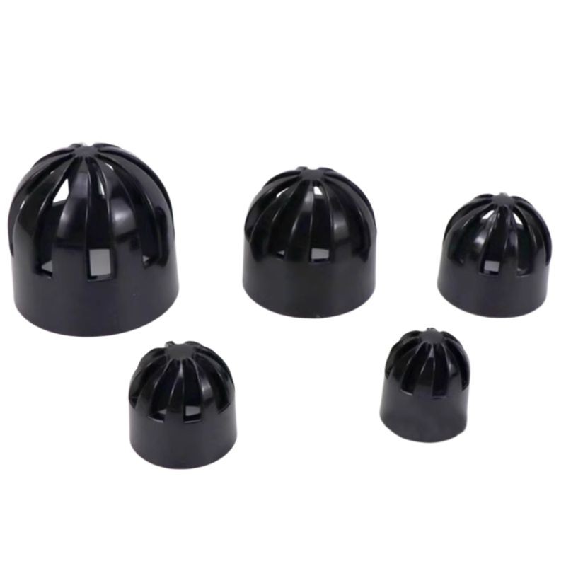 5pcs Black PVC Breathable Cap Aquarium Tank Permeable Screen Filter ...