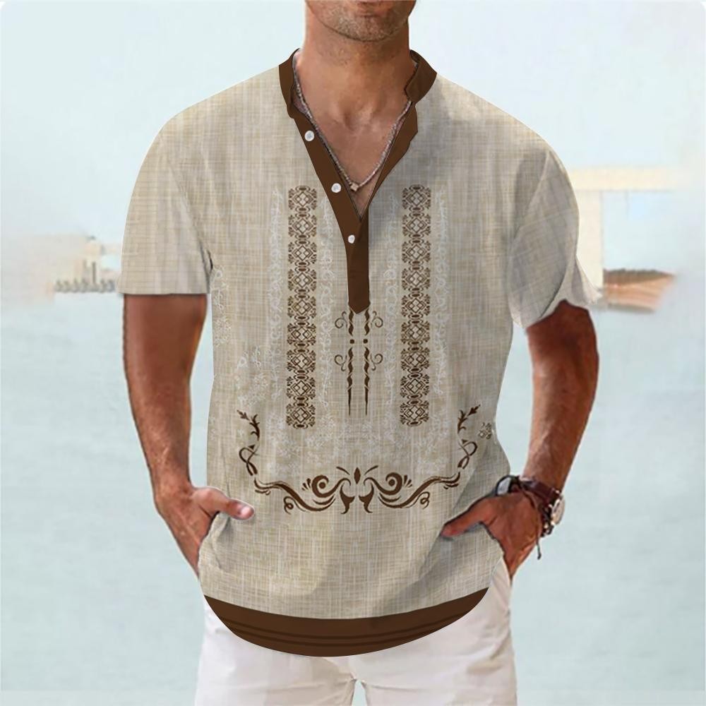 Men Clothing Spring Summer Stand Collar Design Sleeveless Short Vests Pullover Vest Shirt Fashion Tops For Male