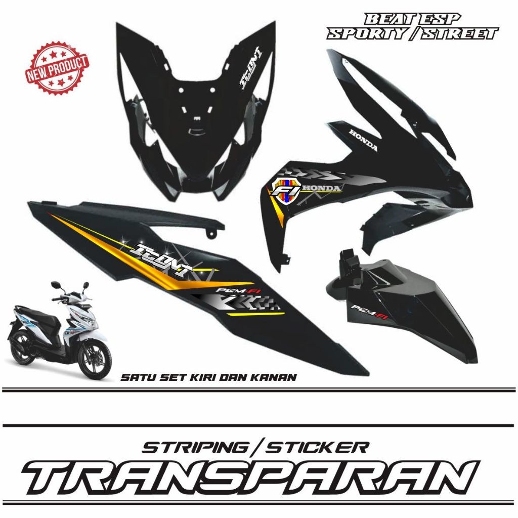 GOLD BEAT ESP BEAT STREET MOTIF STICKER TRANSPARENT VARIATION ...