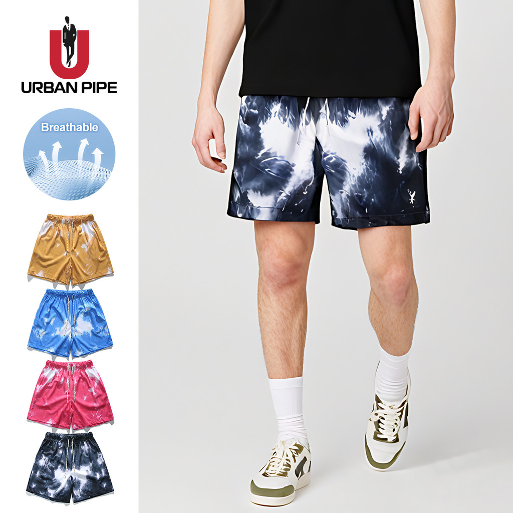 URBAN PIPE Basketball Shorts For Men Tie-dye Above The Knee W ...