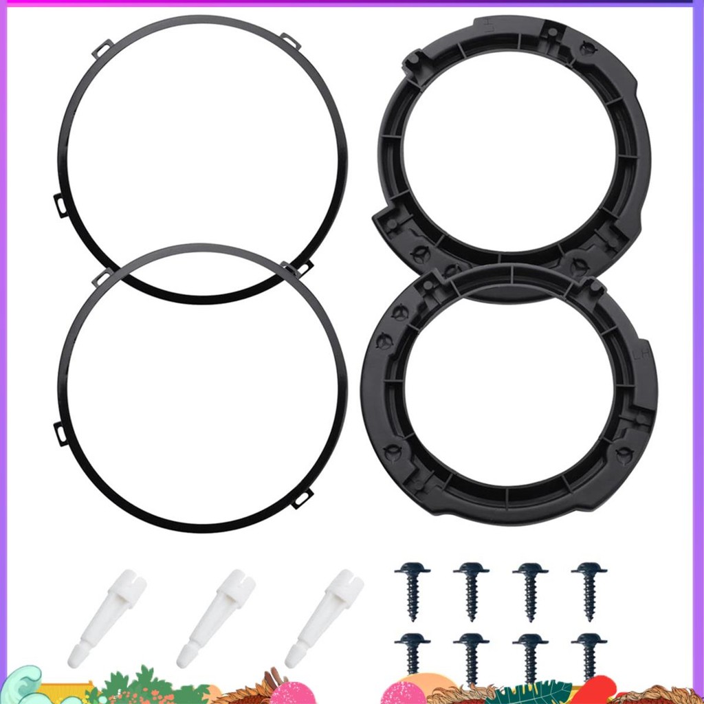 7 Inch Round Headlight Mounting Retaining Bracket Ring Set with ...