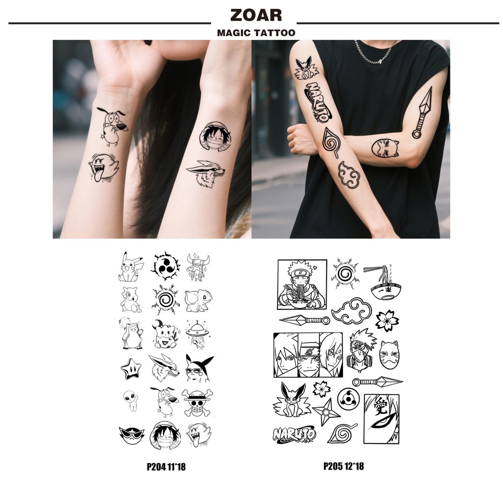 Pagpapadala mula Bulacan Temporary tattoo sticker ZOAR-48【Animation ...