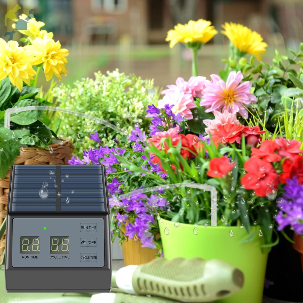Solar Automatic Drip Irrigation Kit with 10m Hose IP67 Waterproof Solar ...