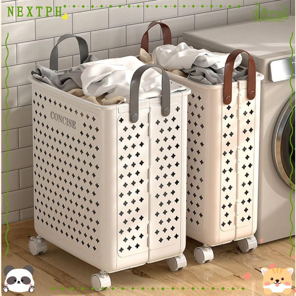NEXTPH Fold Laundry Hamper, Hollow Storage Box Multifunction Organizer ...