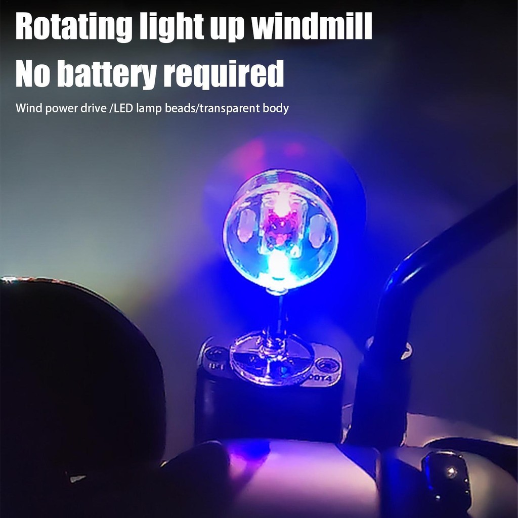 Car Led Windmill Lights Decor Car Wind Energy Daytime Light Car Lamp ...
