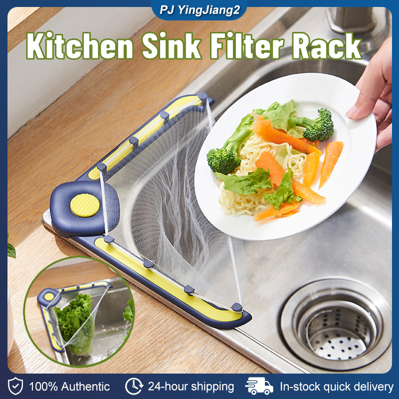 Kitchen Sink Filter Rack Garbage Filter Bag Leftovers Sink Filter ...