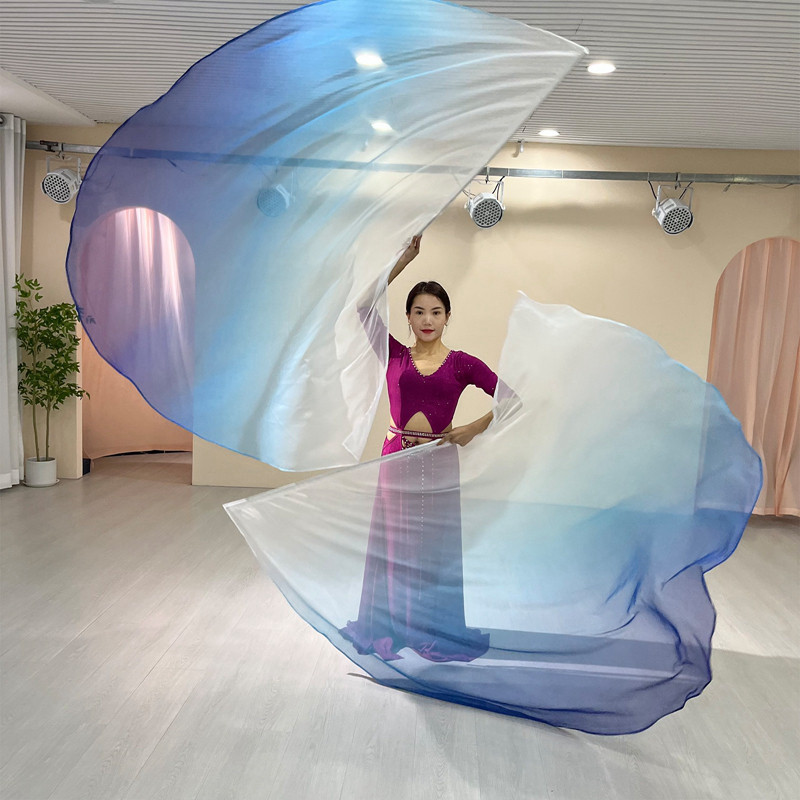Uliekhy 1PC Gradient Colored Half Round Flag Dance Flags with ...