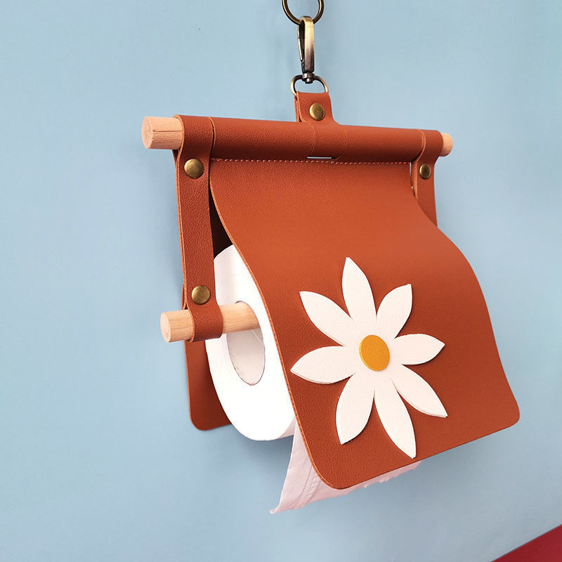Wall-Mounted Paper Roll Holder Creative Daisy Paper Roll Holder Toilet ...