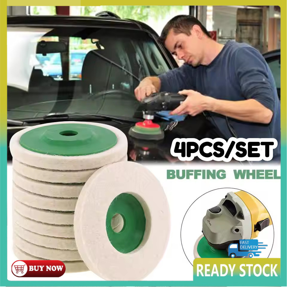 4PC Buffing Disc Wool Polishing Wheel Buffing Pads Grinder Wheel Felt ...