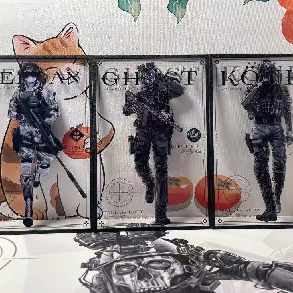 Call of Duty Acrylic Card Simon Ghost Riley Transparent Cards Group ...