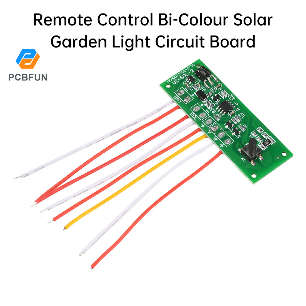 Pcbfun Remote Control Dual Color Solar Garden Light Control Board ...