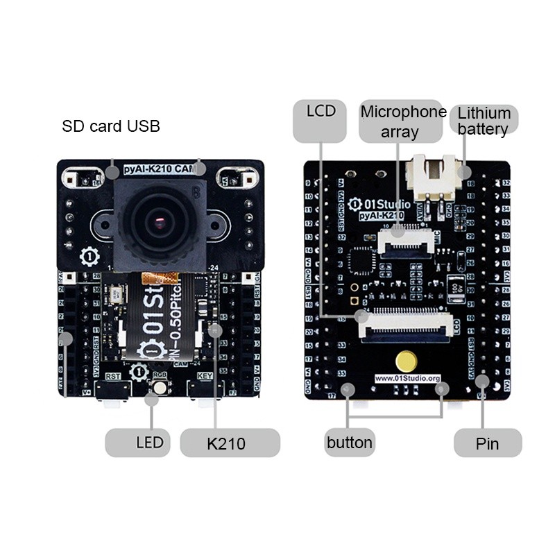 new Nvarcher PyAI- K210 Development Board Cam Camera Module AI ...