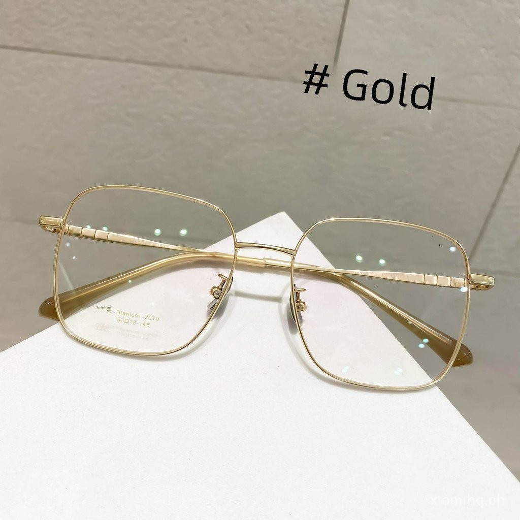 Ultra-Light Artistic Retro Big Square Rim Great Wall LegsβTitanium ...