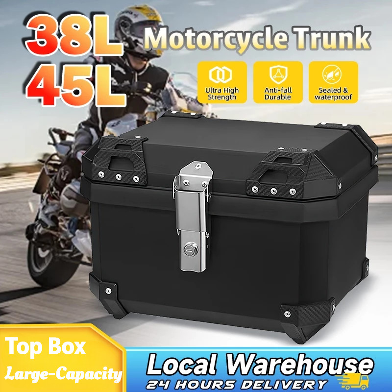 Premium Top Box For Motorcycle Universal 36L 45L Tail Box Large ...
