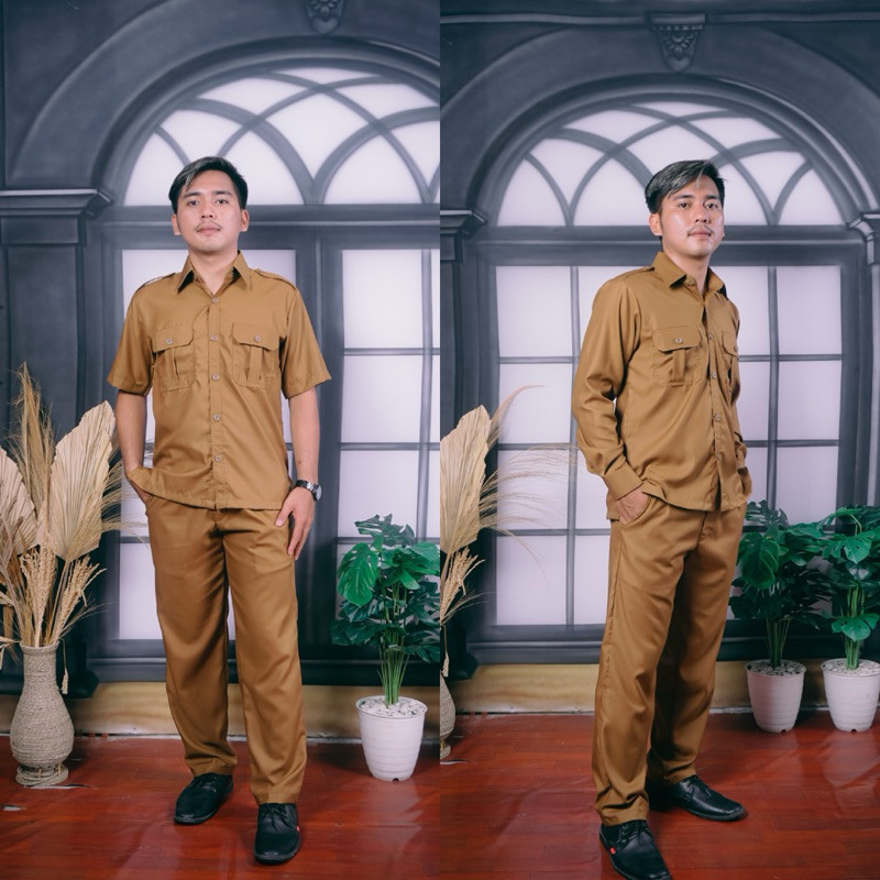 Toyobofodu Old Khaki Men'S Local Government Suit S-XXL | Shopee Philippines