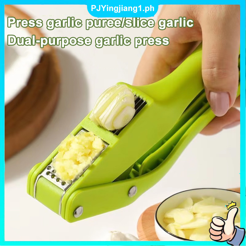 2 in 1 Garlic Press Slice Masher Stainless Steel Multifunction for ...