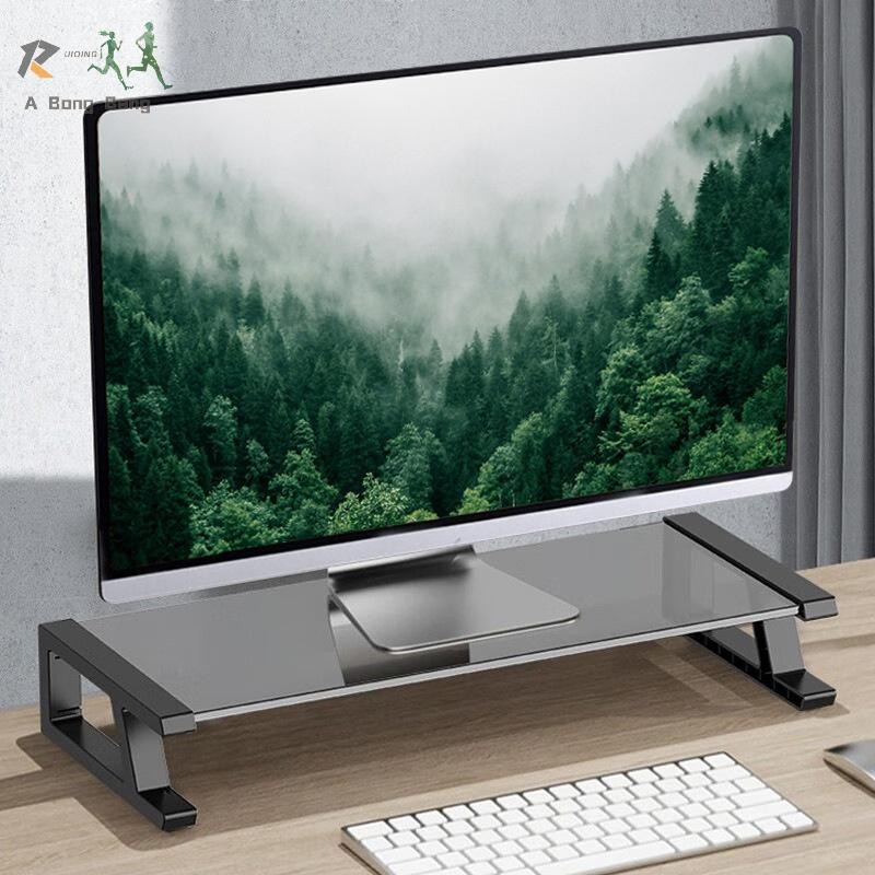 ABongBang Desktop Computer Monitor Glass Stand With USB Type-C HUB PC ...