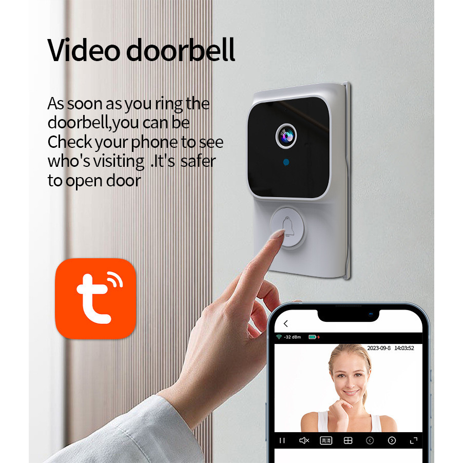 Graffiti wifi Intelligent Visual Doorbell Mobile Phone Remote Voice ...