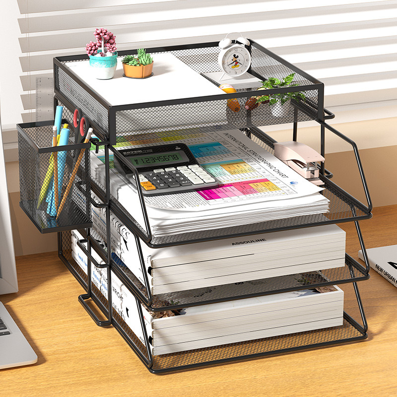 Office File Box A3A4Material Book Stand File Multi-Layer Iron Storage ...