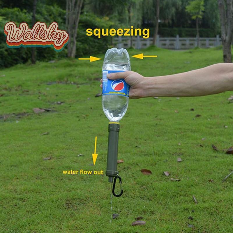 Wakiwaki 6-Pack Portable Water Filter Straws For Survival, Camping, Hiking - 0.1 Micron, 5000L Capacity