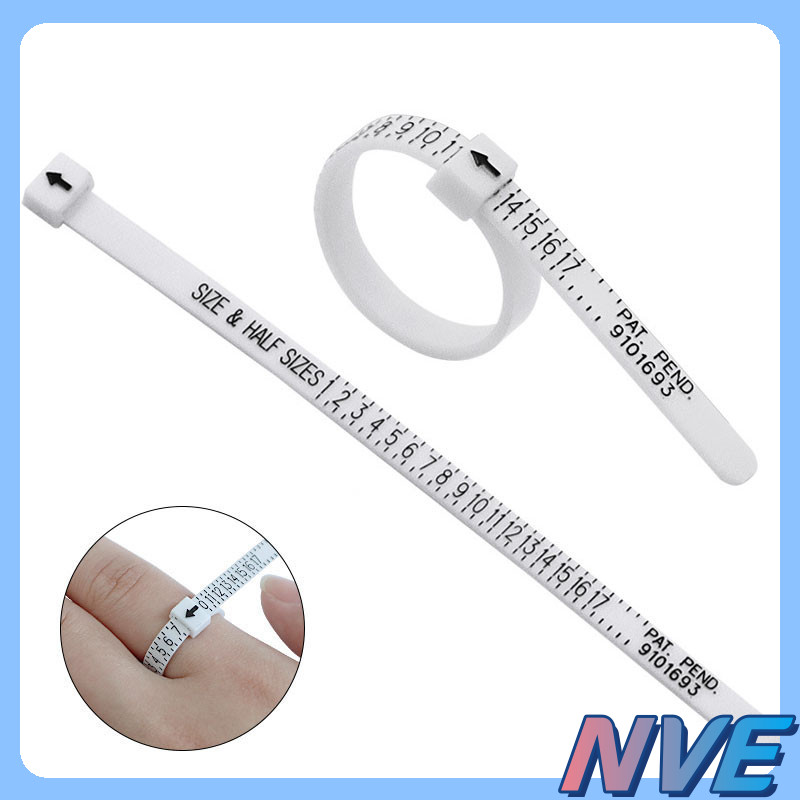 NVE Ring Ruler Measurer Finger Coil Ring Sizing Tool US Ring Sizer ...